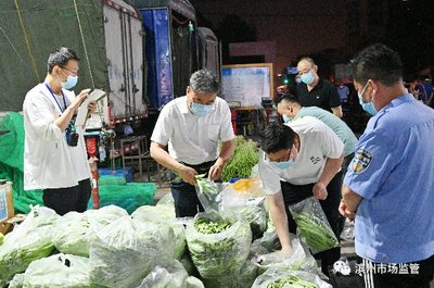凌晨出擊 守護“菜籃子”安全，濱州市市場監管局開展食用農產品夜間專項抽檢